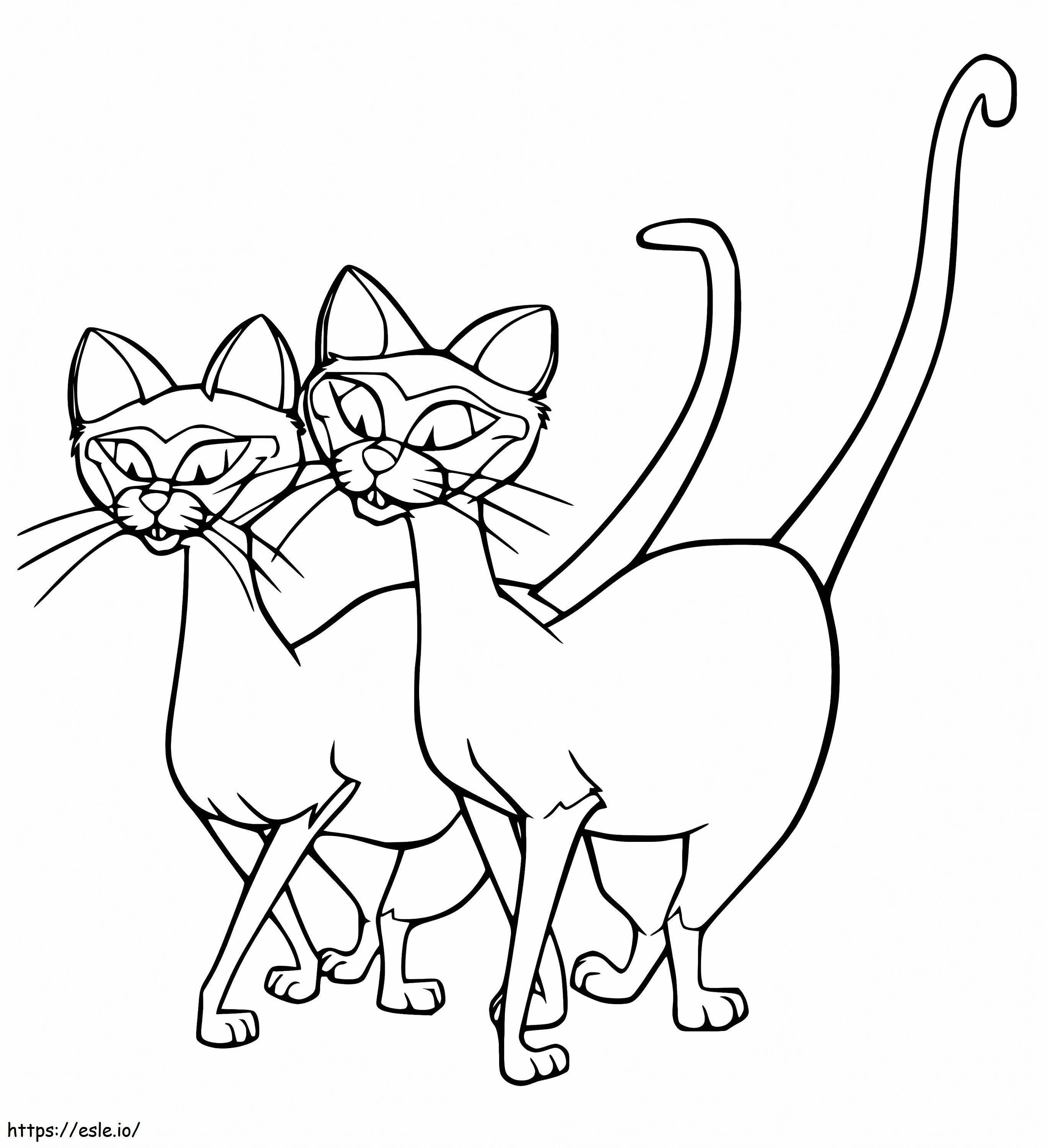 Coloriage Si et je suis des chats méchants à imprimer dessin