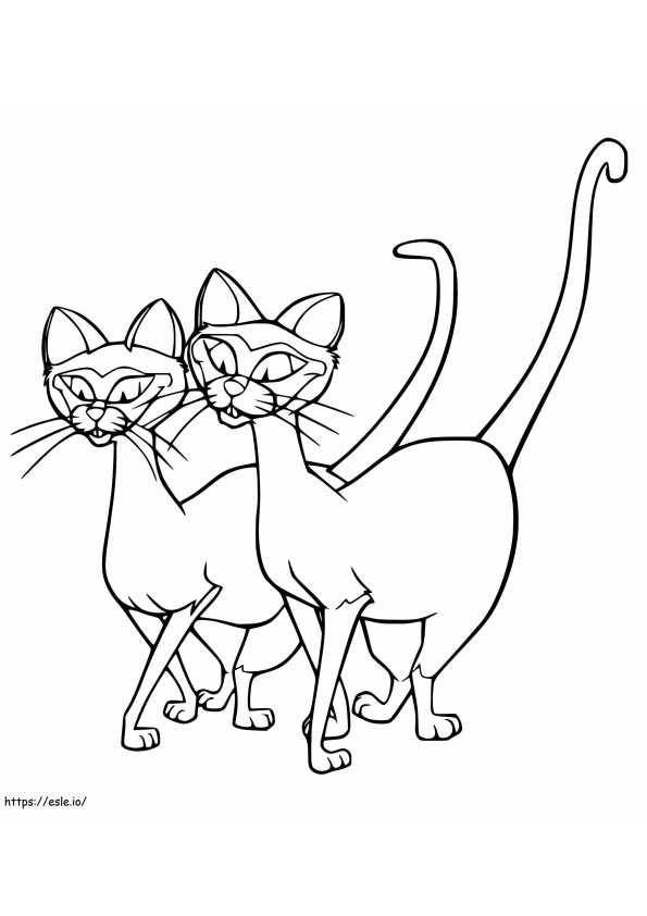 Si And Am Evil Cats coloring page