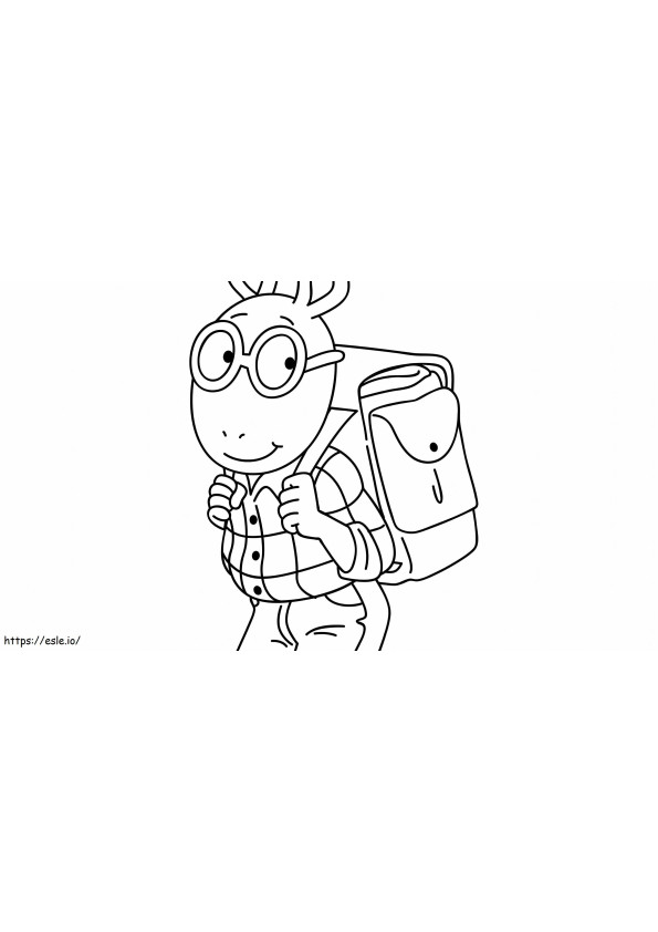Arthur Read Going To School coloring page