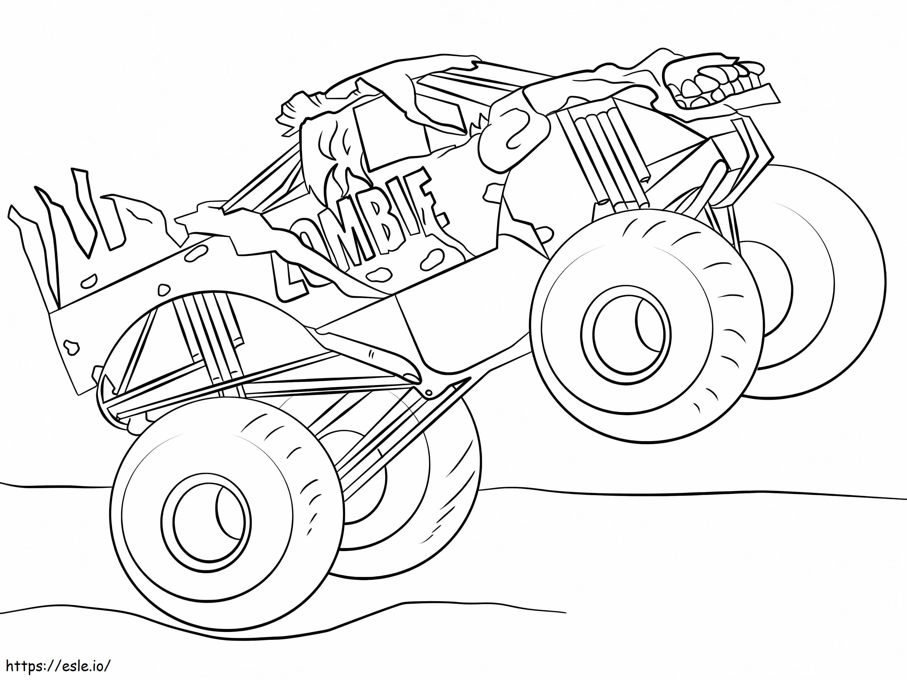 Zombie Monster Truck coloring page