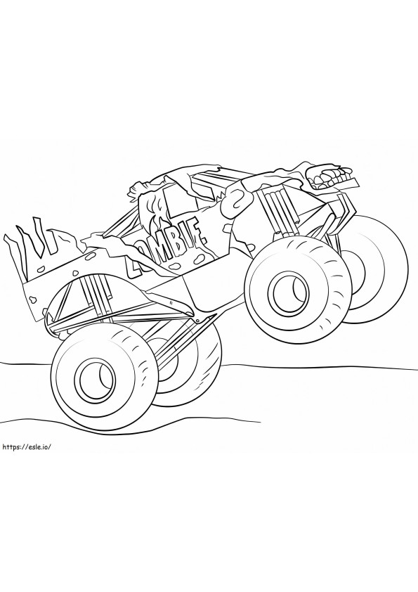 Zombie Monster Truck coloring page