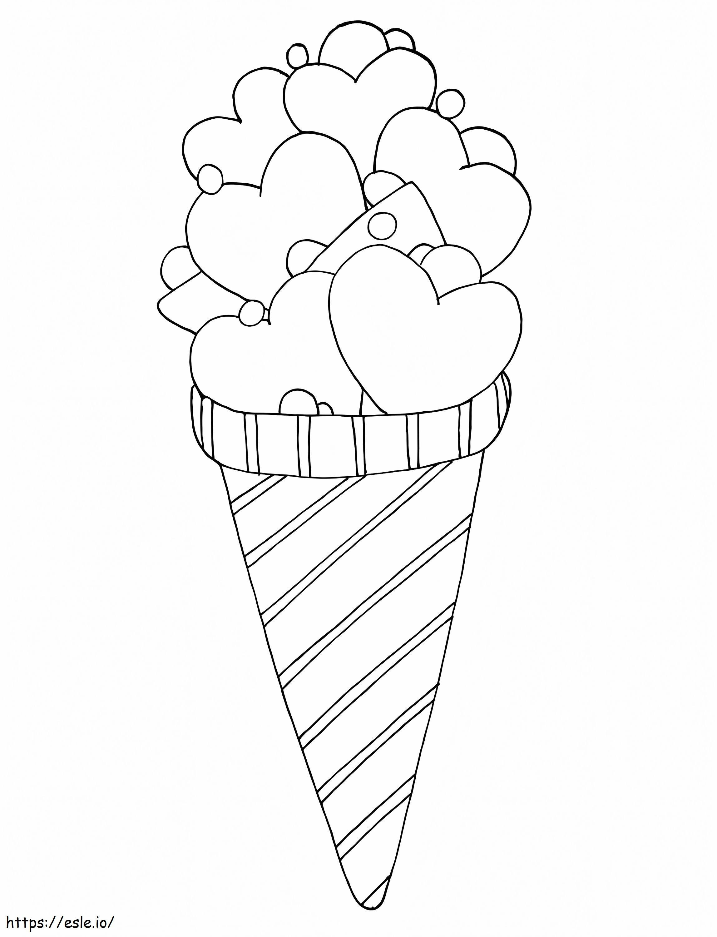 Adoro sorvete para colorir