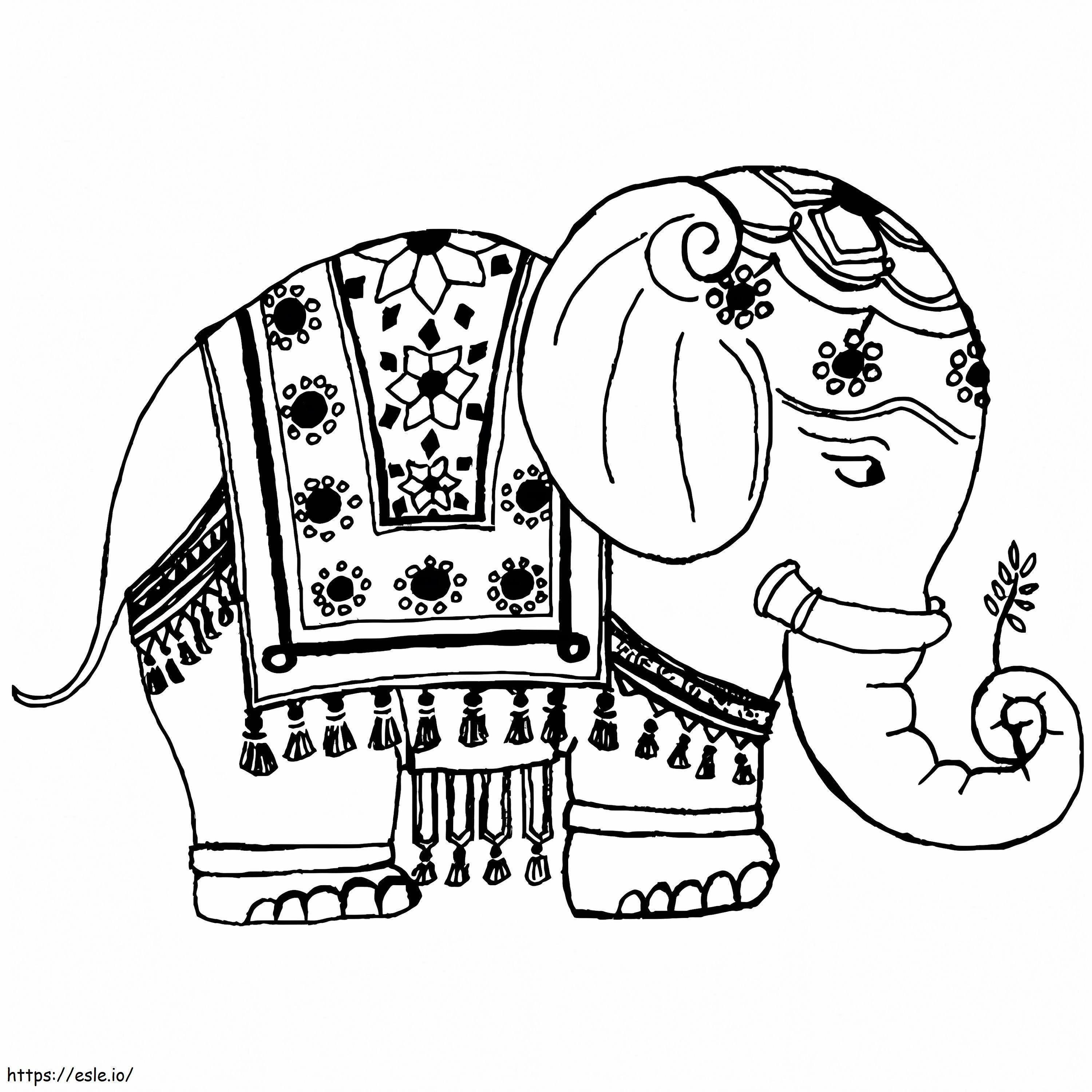 Coloriage Éléphant si à imprimer dessin