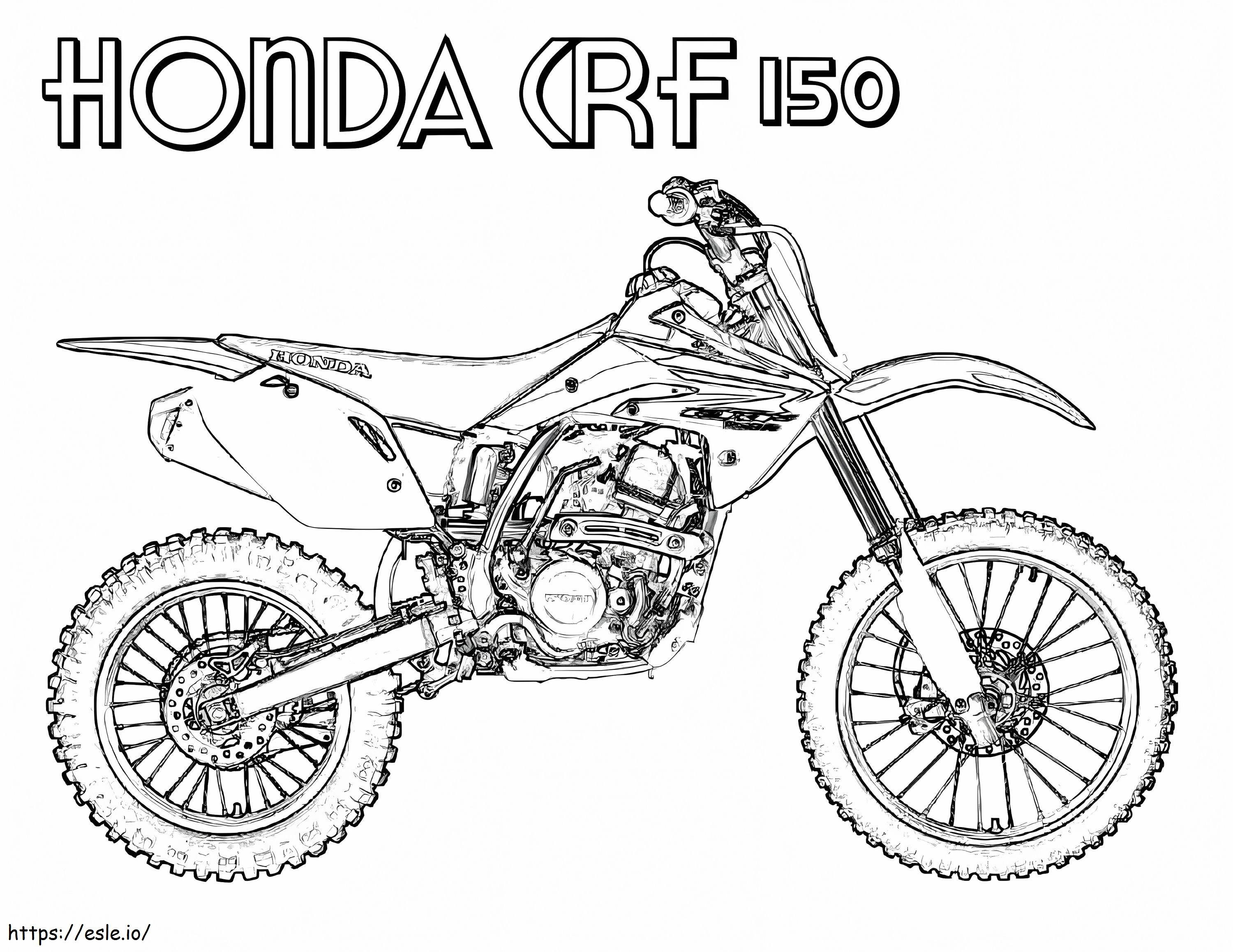 Coloriage Moto tout-terrain Honda CRF 150 à imprimer dessin