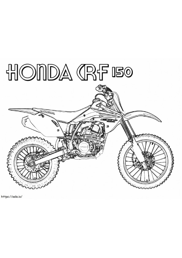 Honda CRF 150 crossmotor kleurplaat