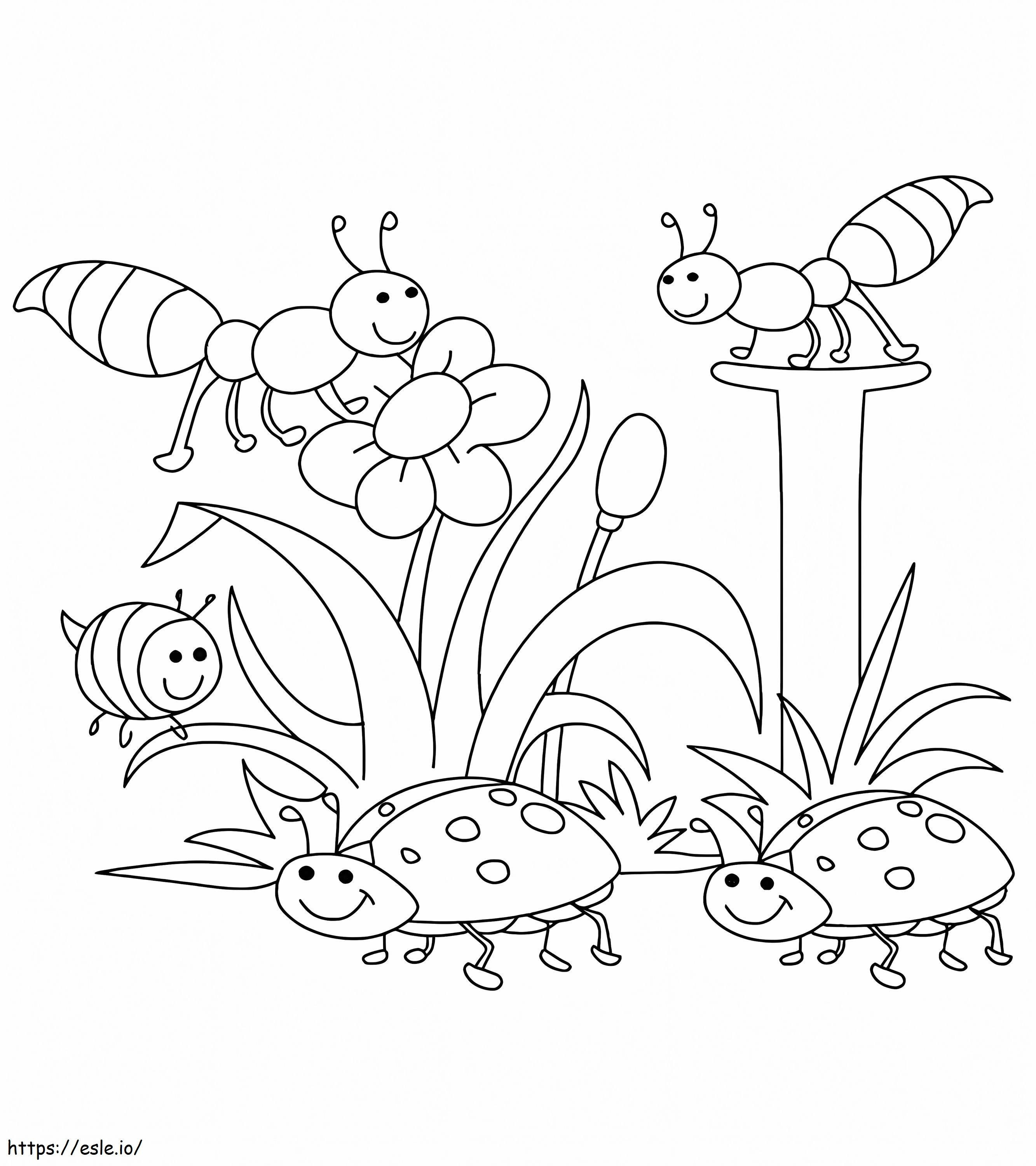 Insects In Spring coloring page