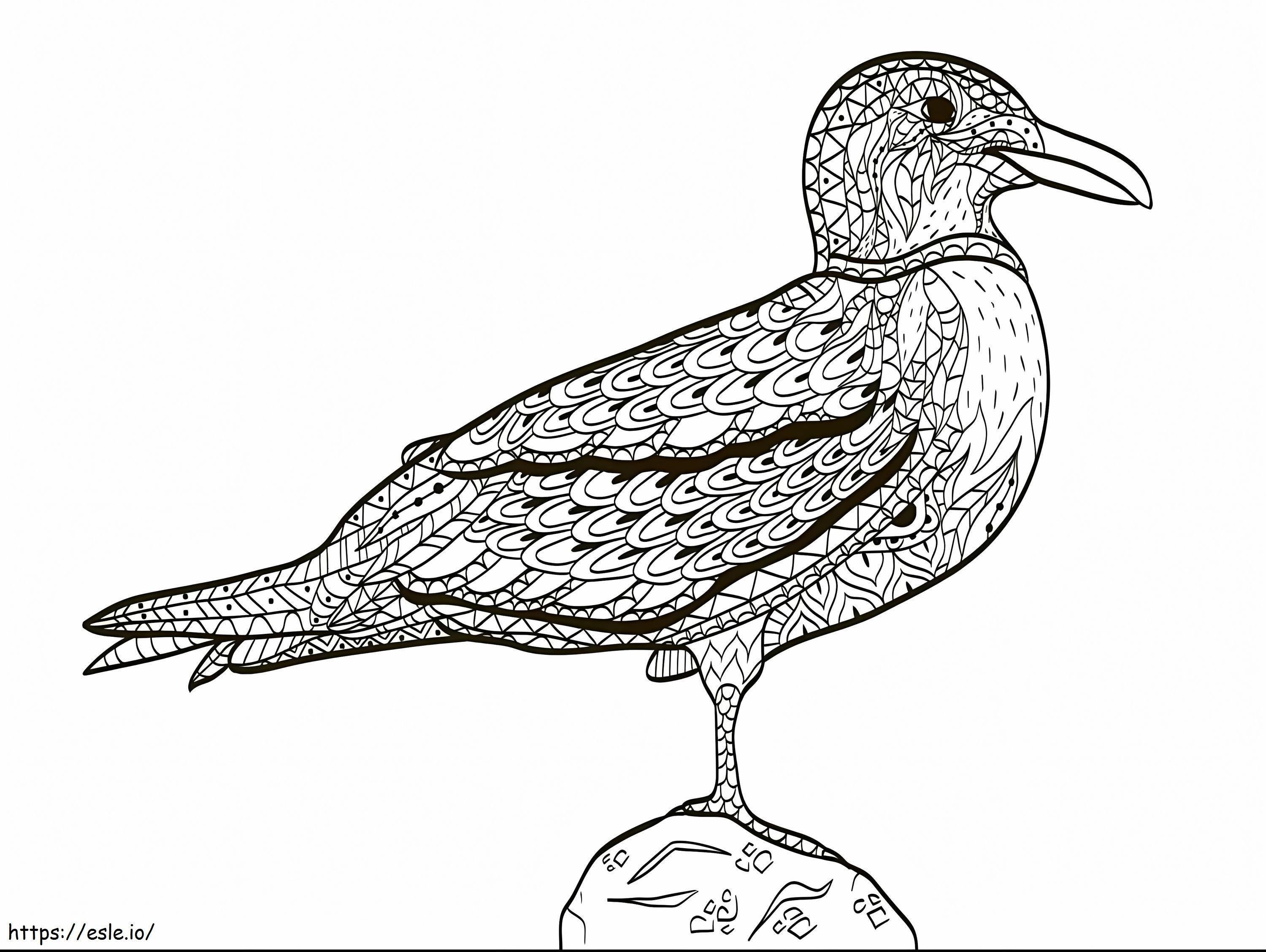 Tough Seagull coloring page