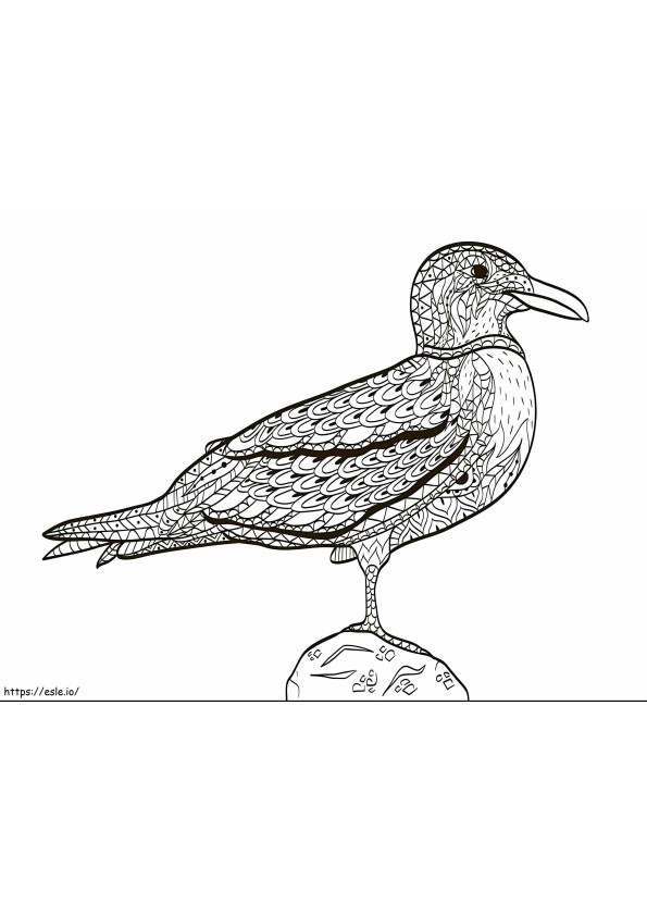 Tough Seagull coloring page