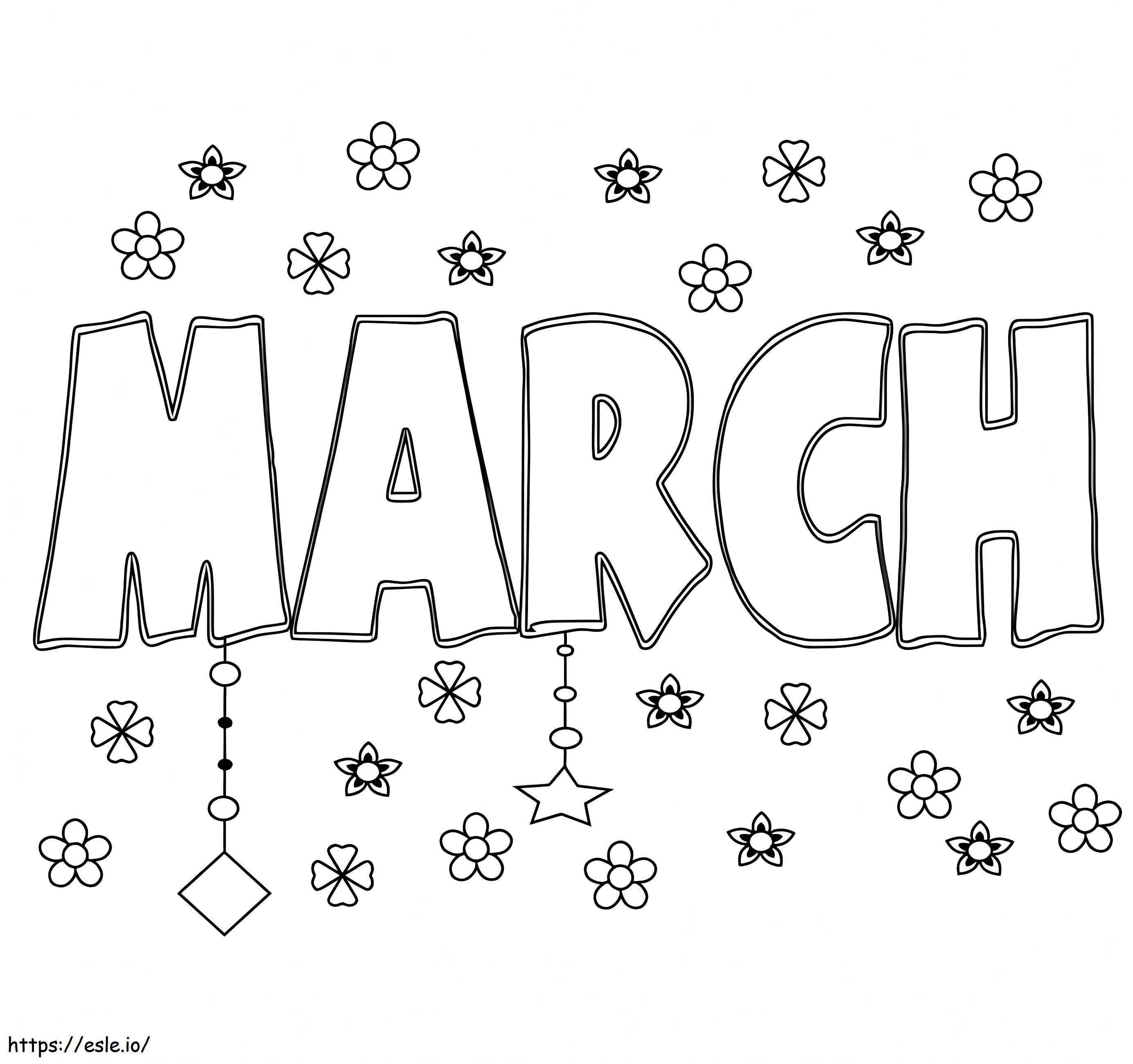 March Coloring Page 4 coloring page