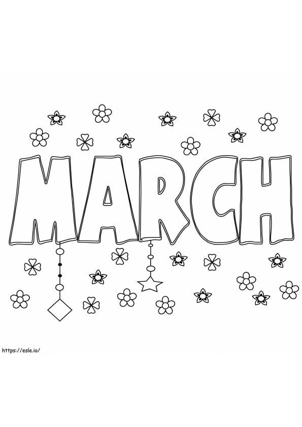 March Coloring Page 4 coloring page