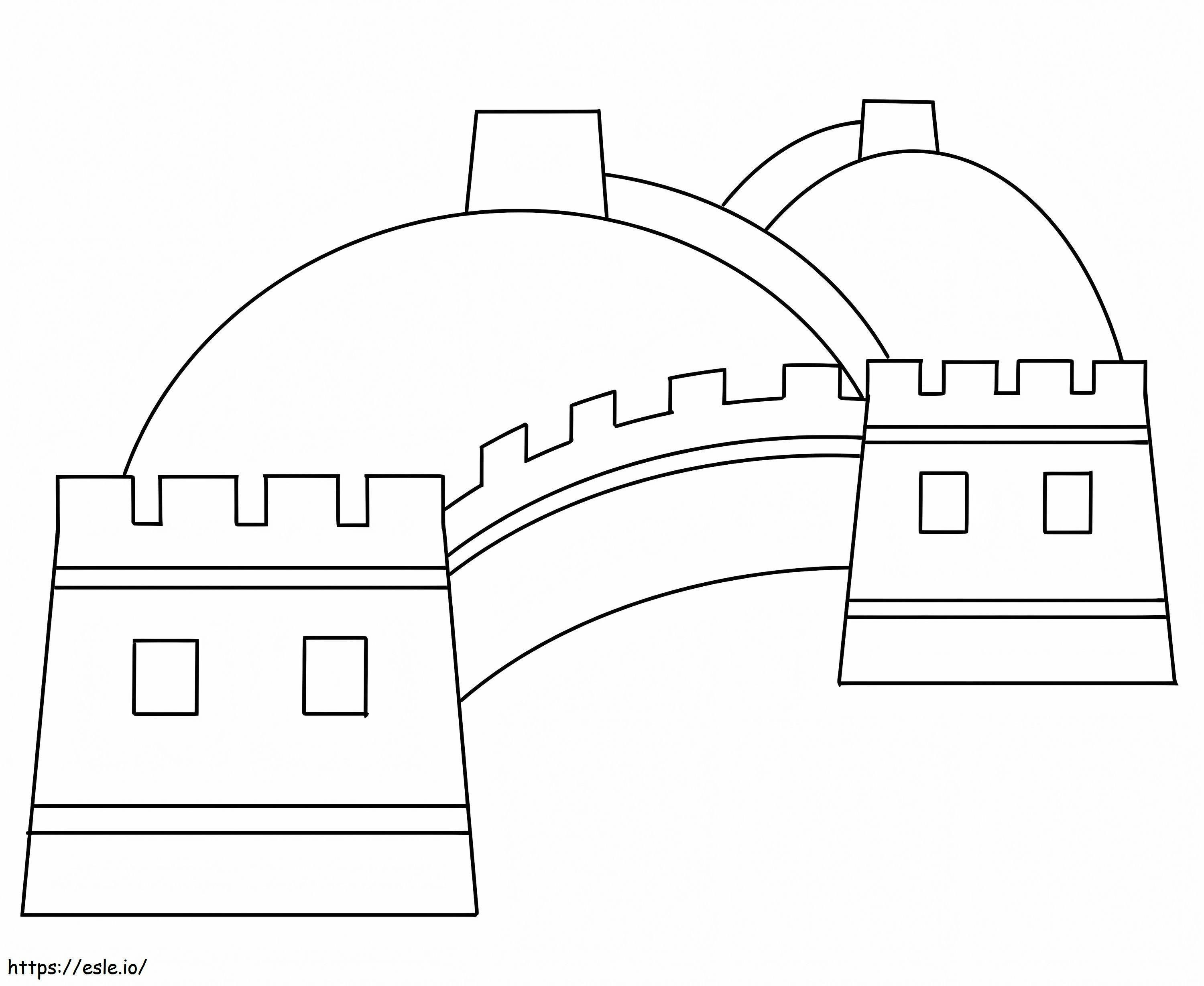 Easy Great Wall coloring page
