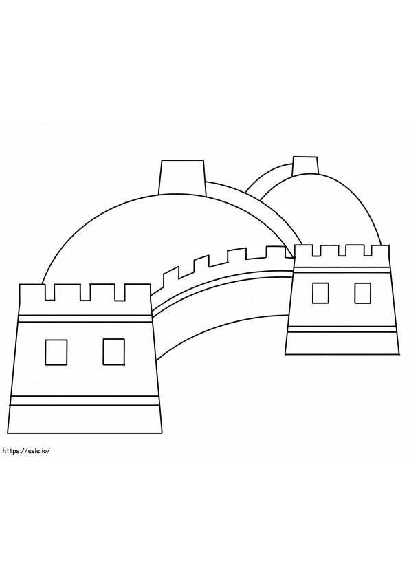 Easy Great Wall coloring page