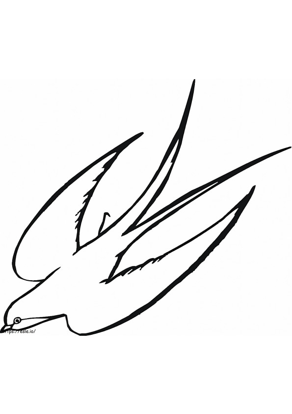 Flying Swallow coloring page