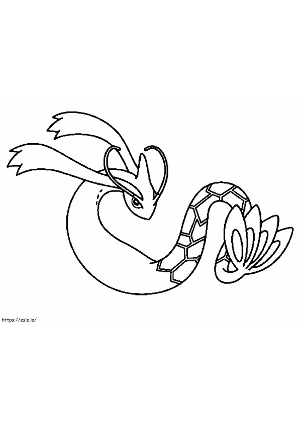 Amazing Milotic coloring page