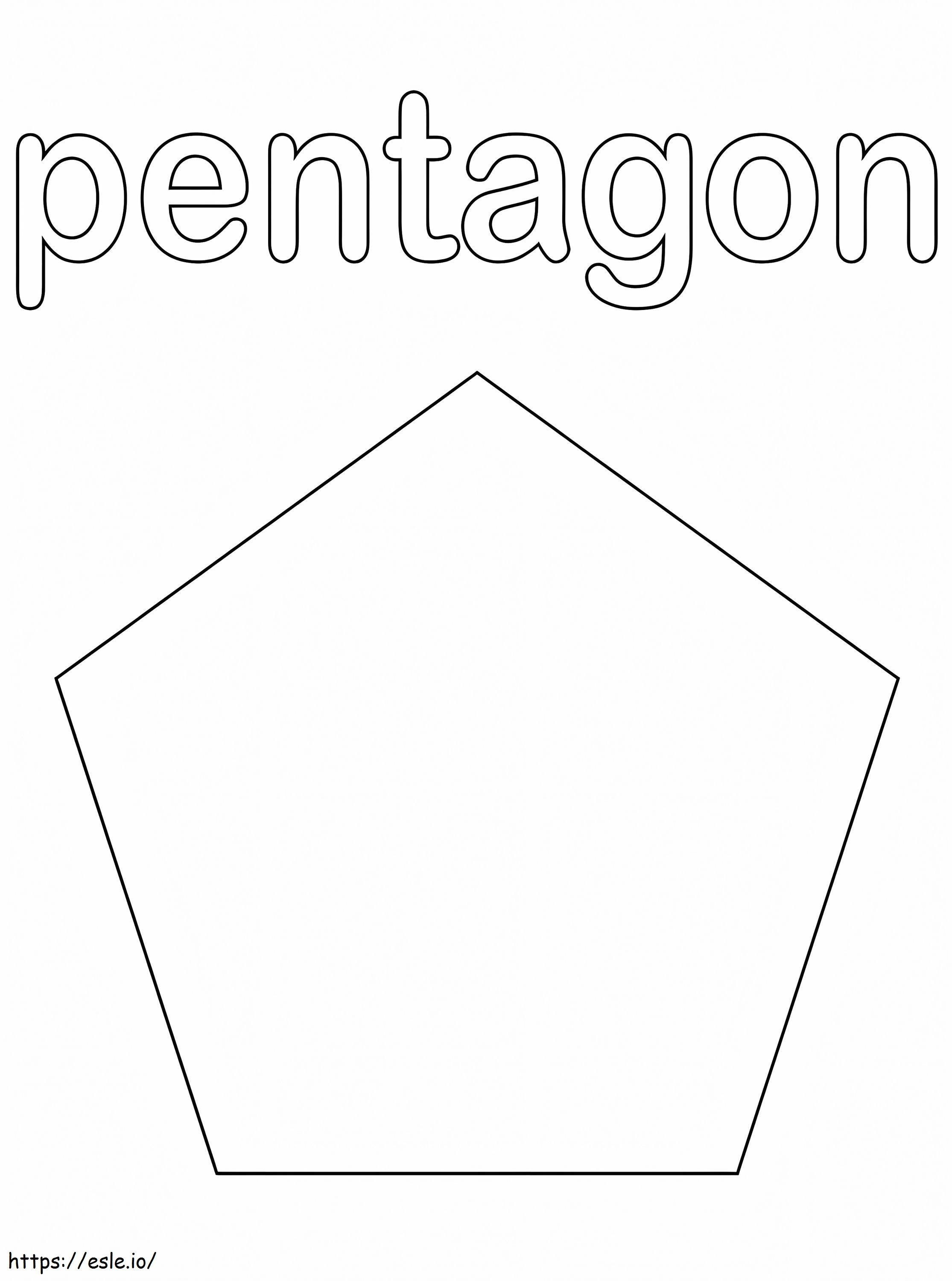 Coloriage Pentagone à imprimer dessin