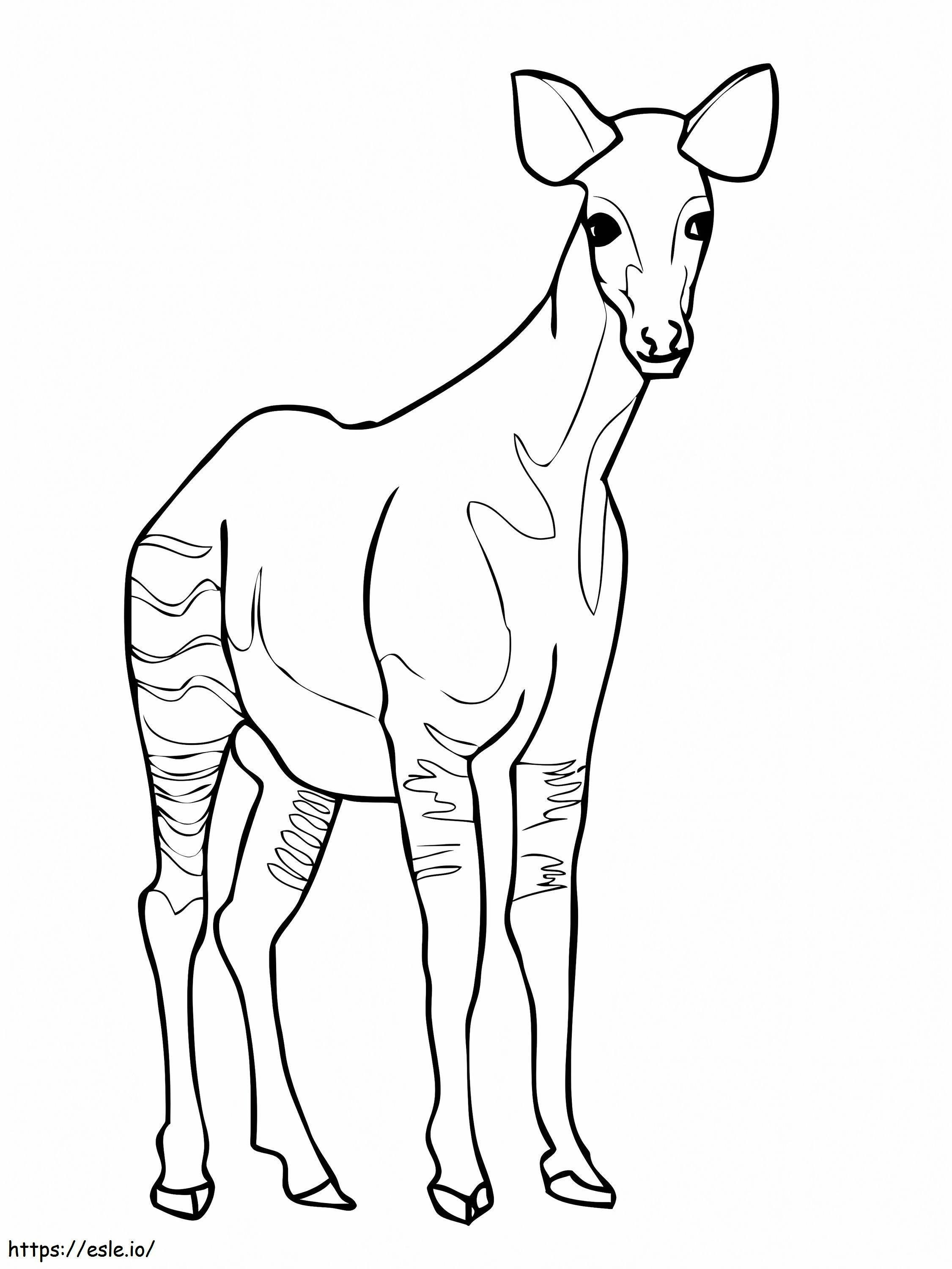 Okapi gratuito da colorare