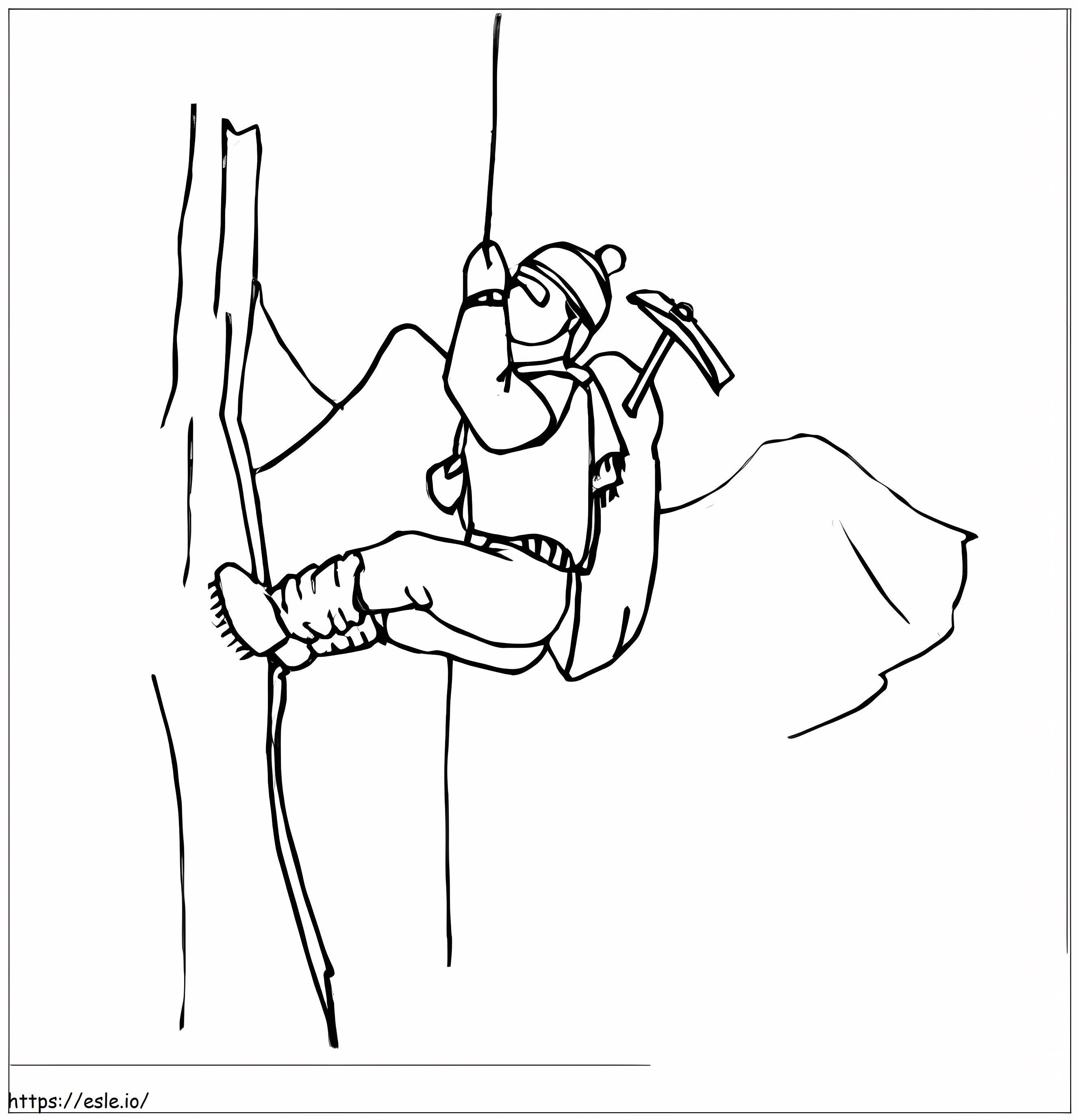 Mountain Climbing coloring page