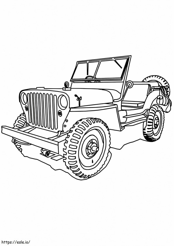 Wydrukuj Jeepa kolorowanka