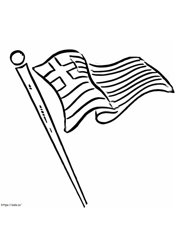 Flaga Grecji 4 kolorowanka