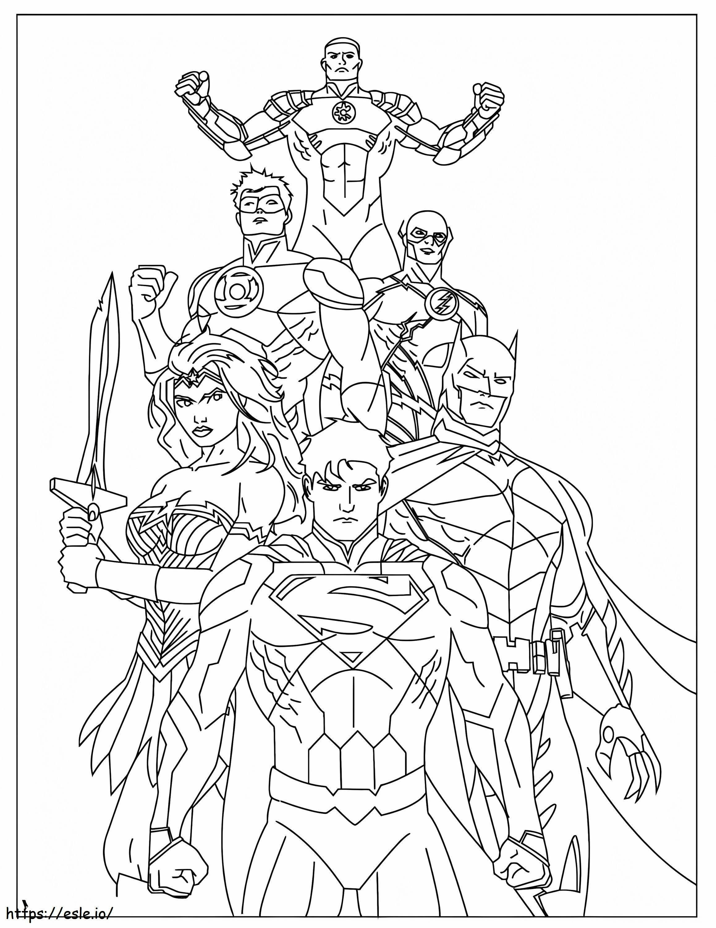 Superman And Friends coloring page