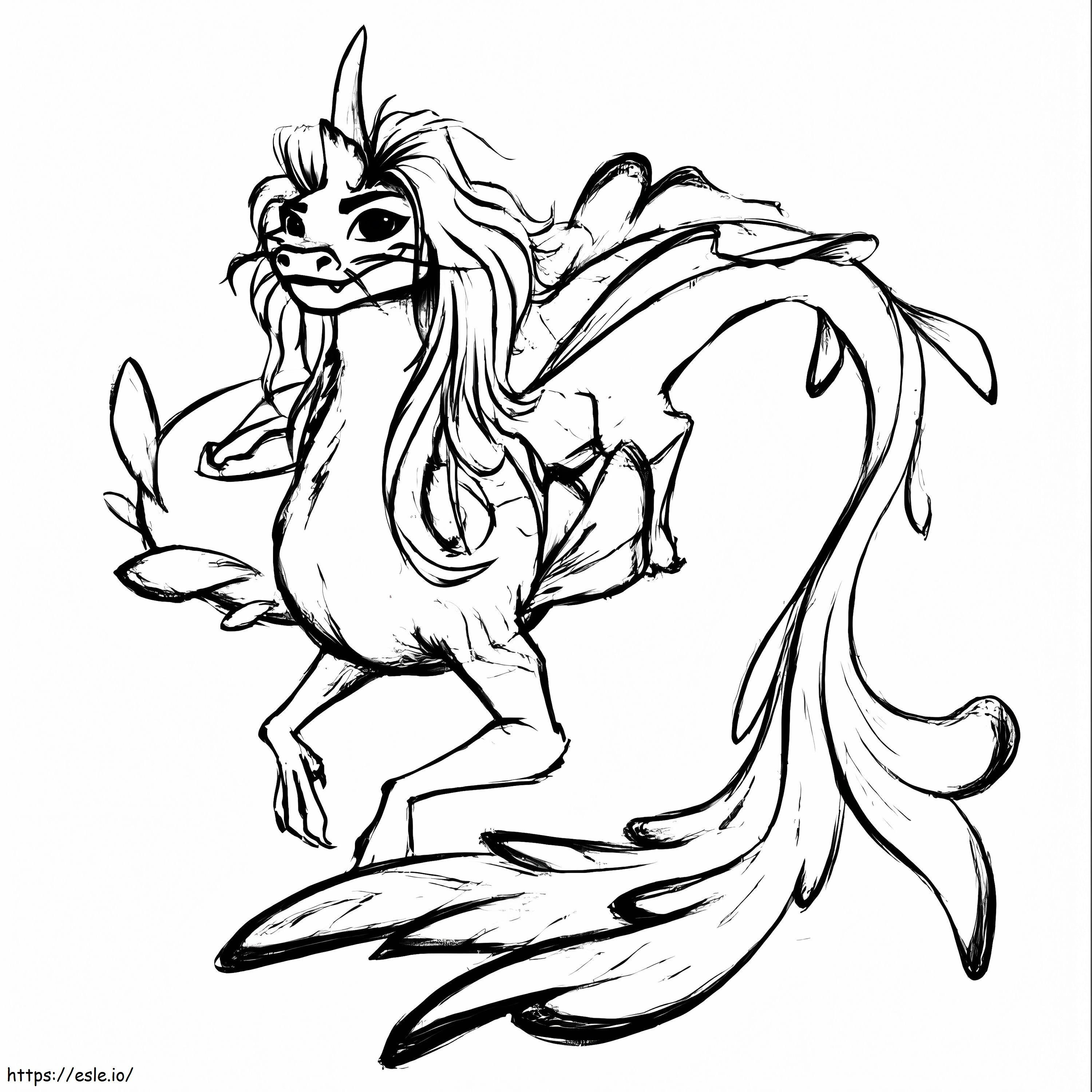 Coloriage Dragon Sisu 4 à imprimer dessin