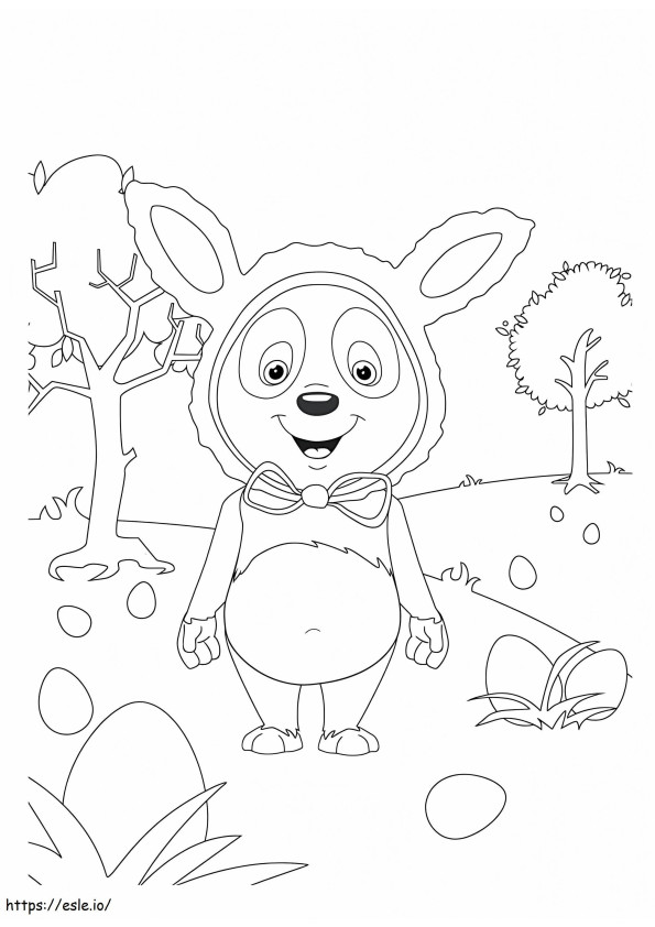 Easter Panfu coloring page