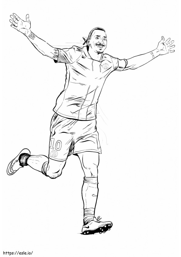 Coloriage Zlatan Ibrahimovic 6 à imprimer dessin