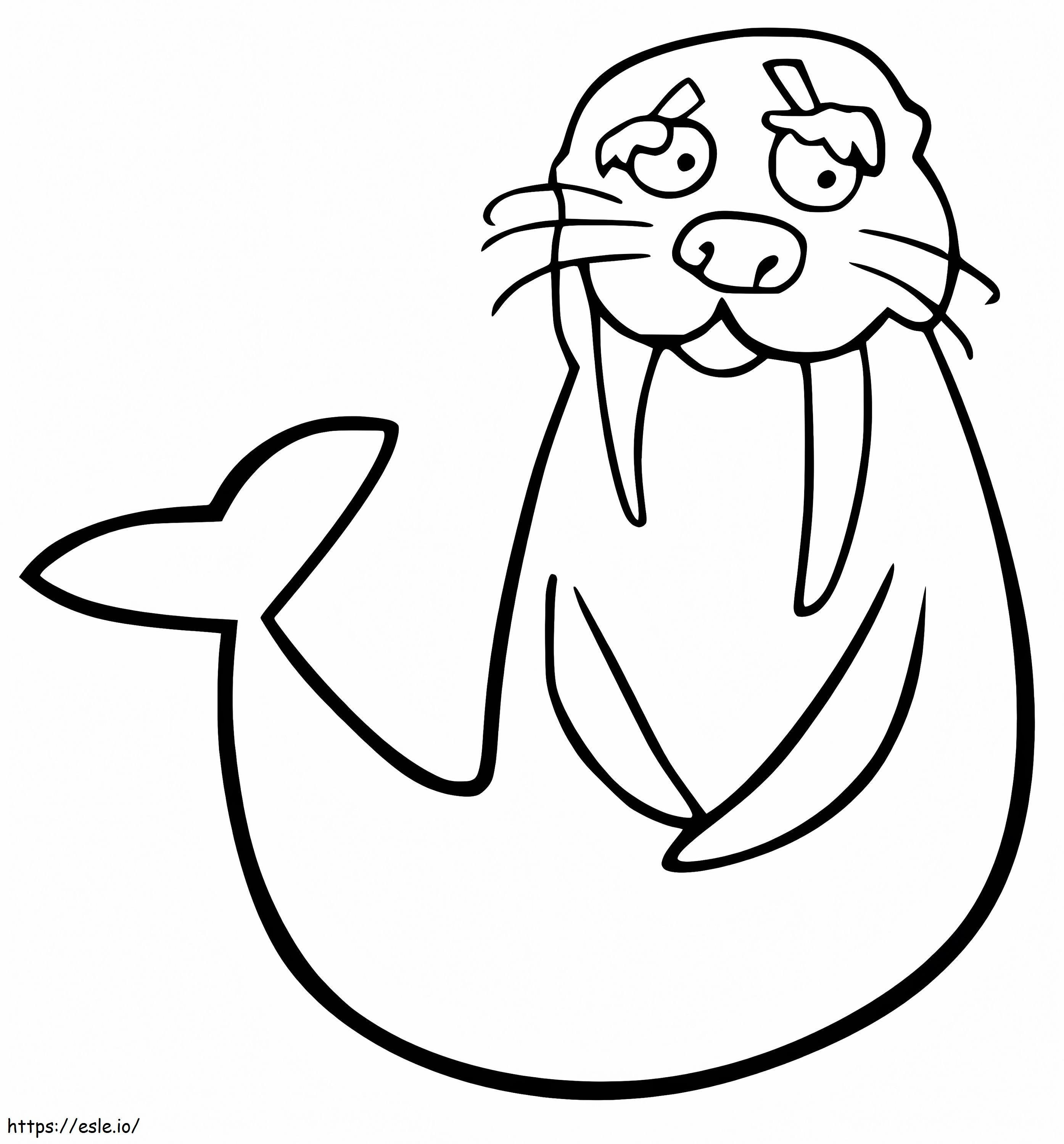 Walrus 9 coloring page