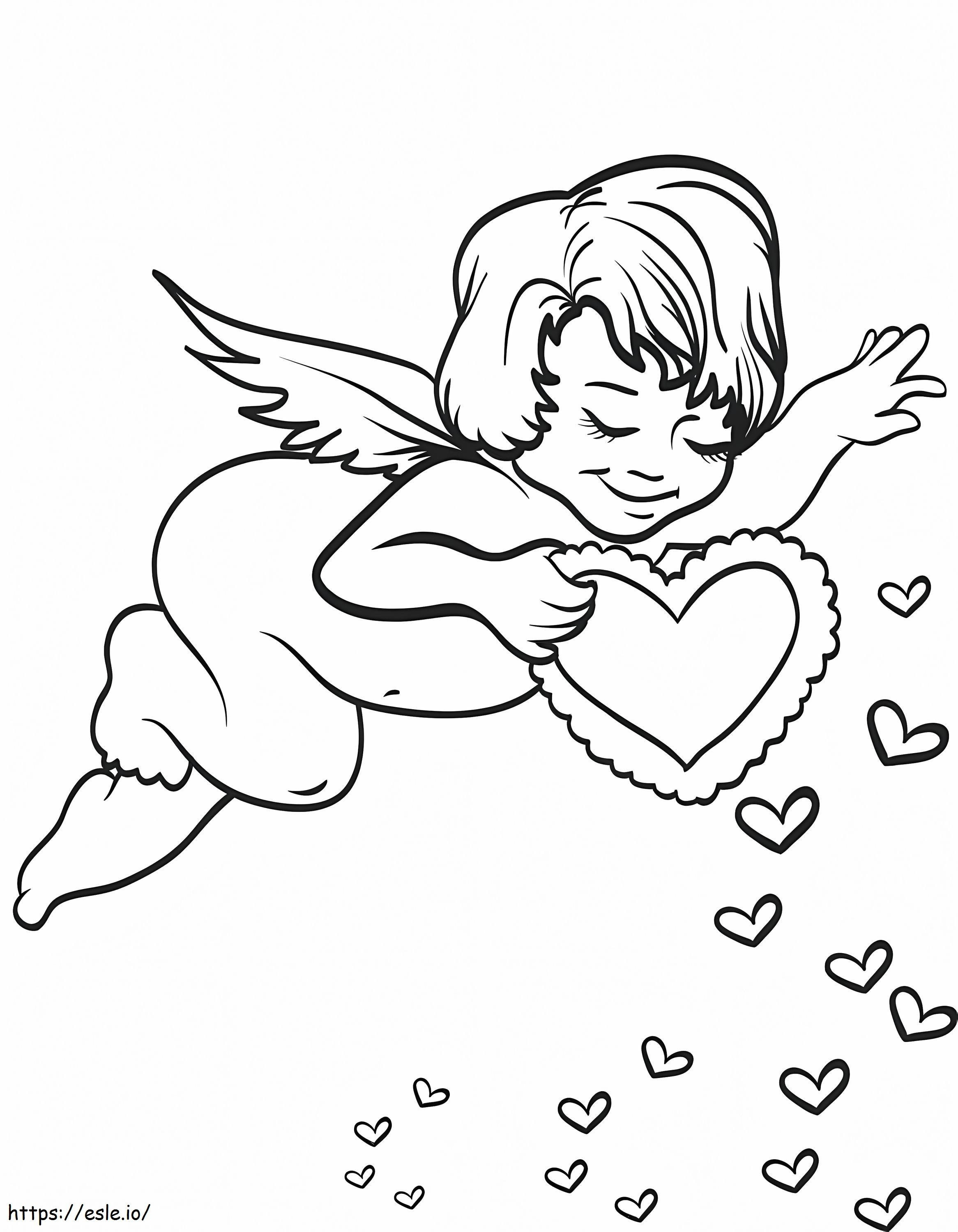 Coloriage Cupidon parfait à imprimer dessin