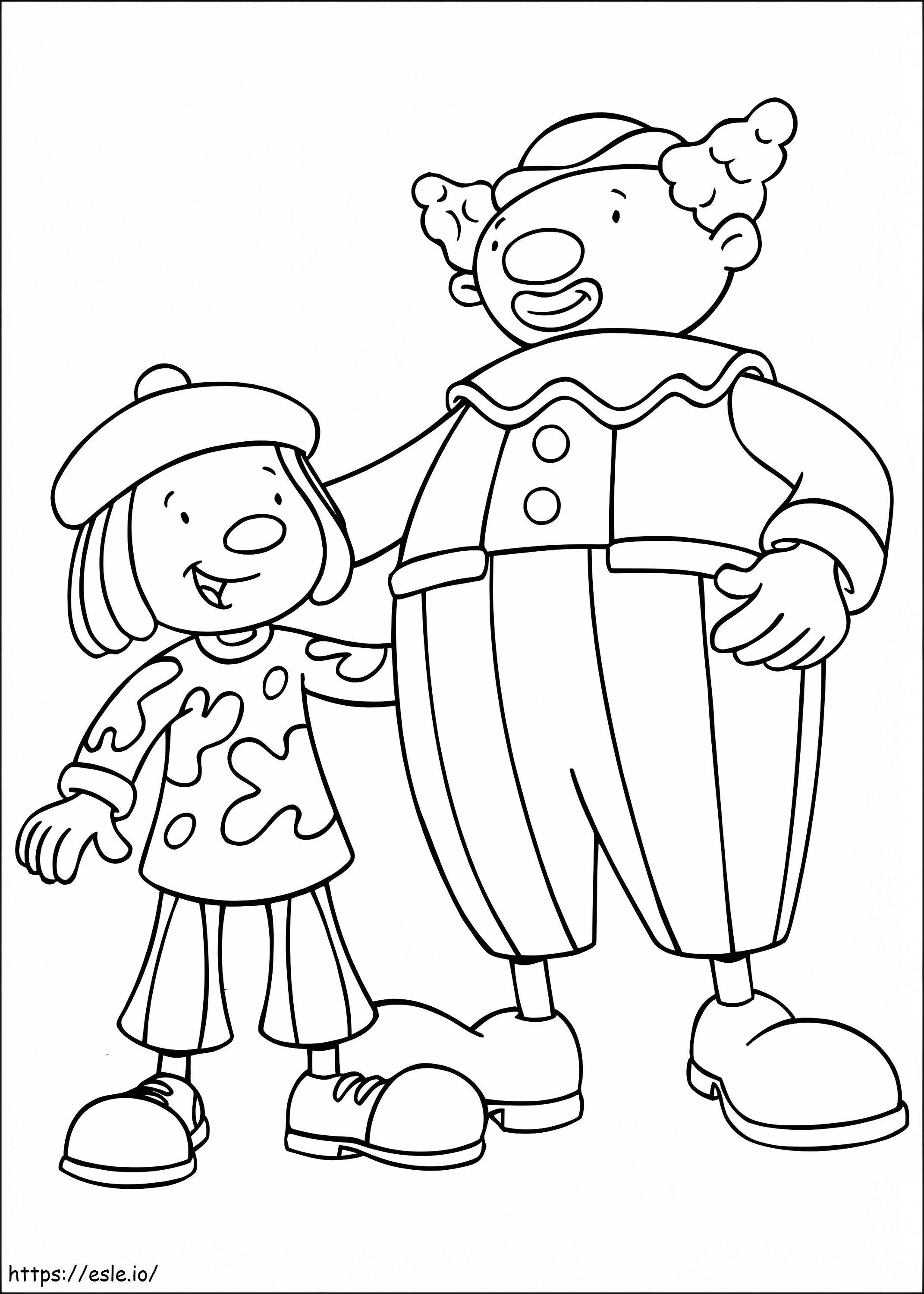 Mr. Tickle And JoJo Tickle coloring page