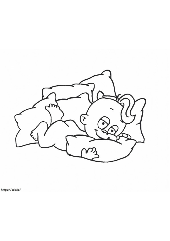 Winni Windel In The Pillows coloring page