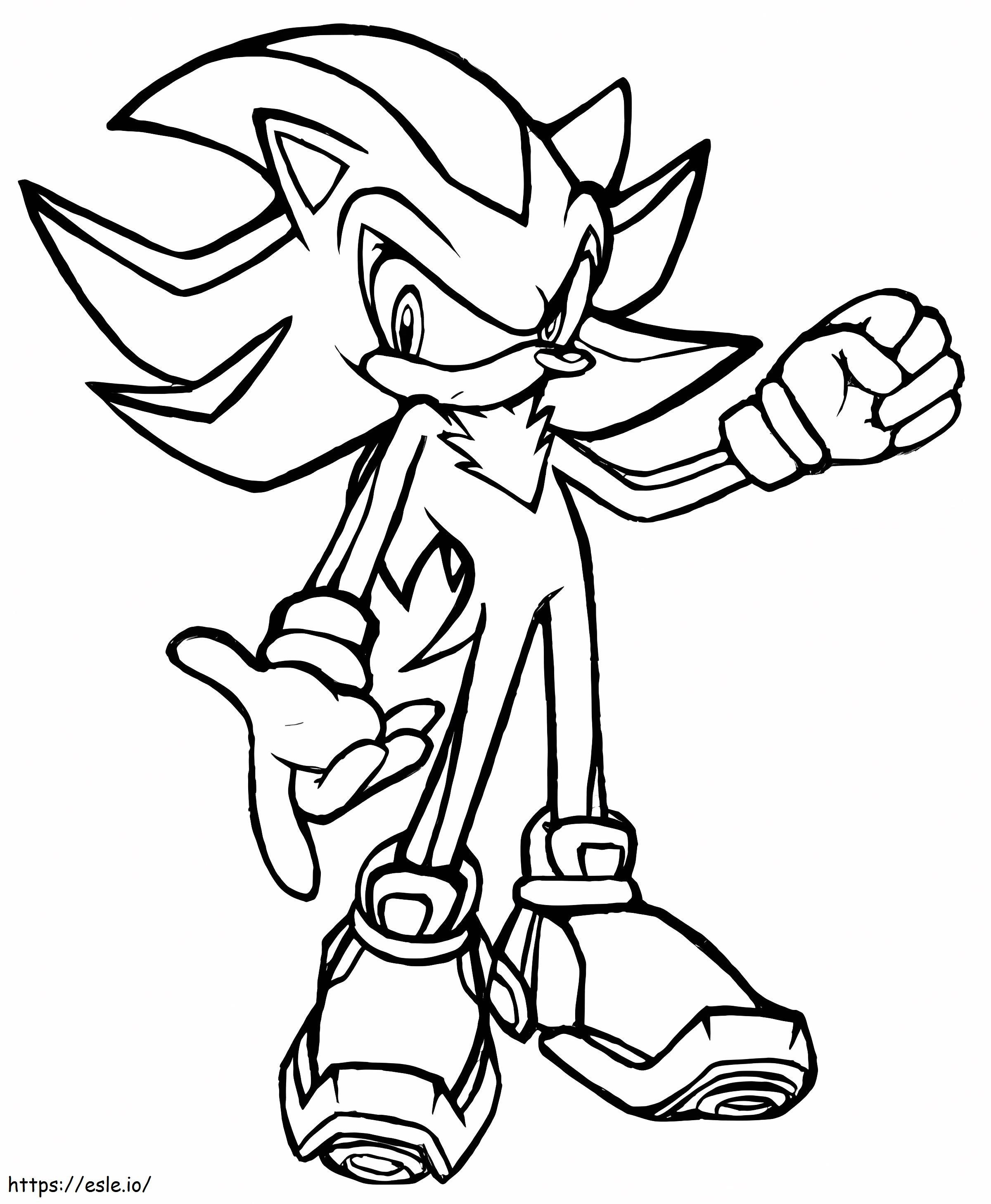 Amazing Shadow The Hedgehog coloring page
