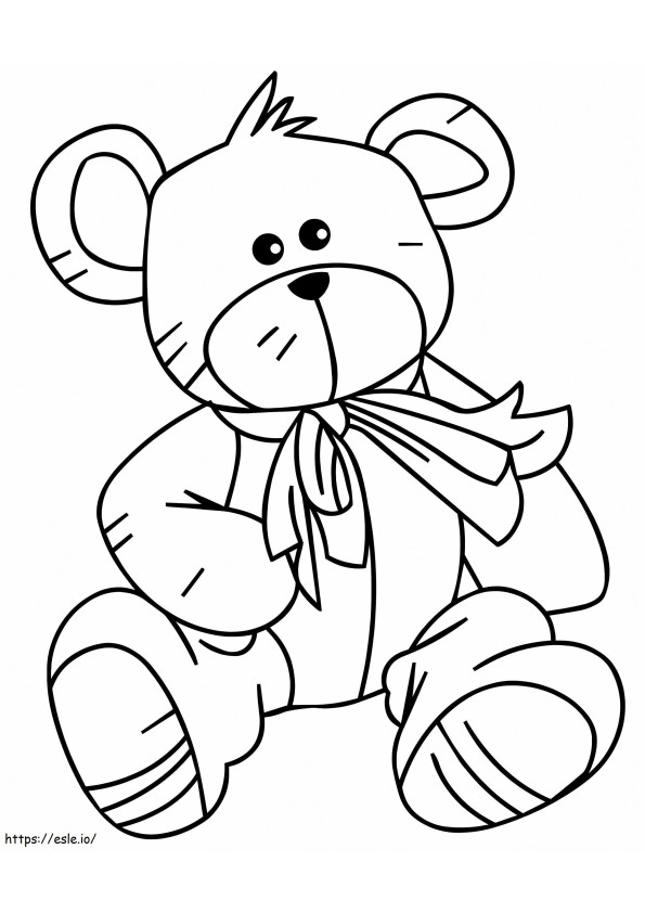 Teddy Bear Nyomtatáshoz kifestő