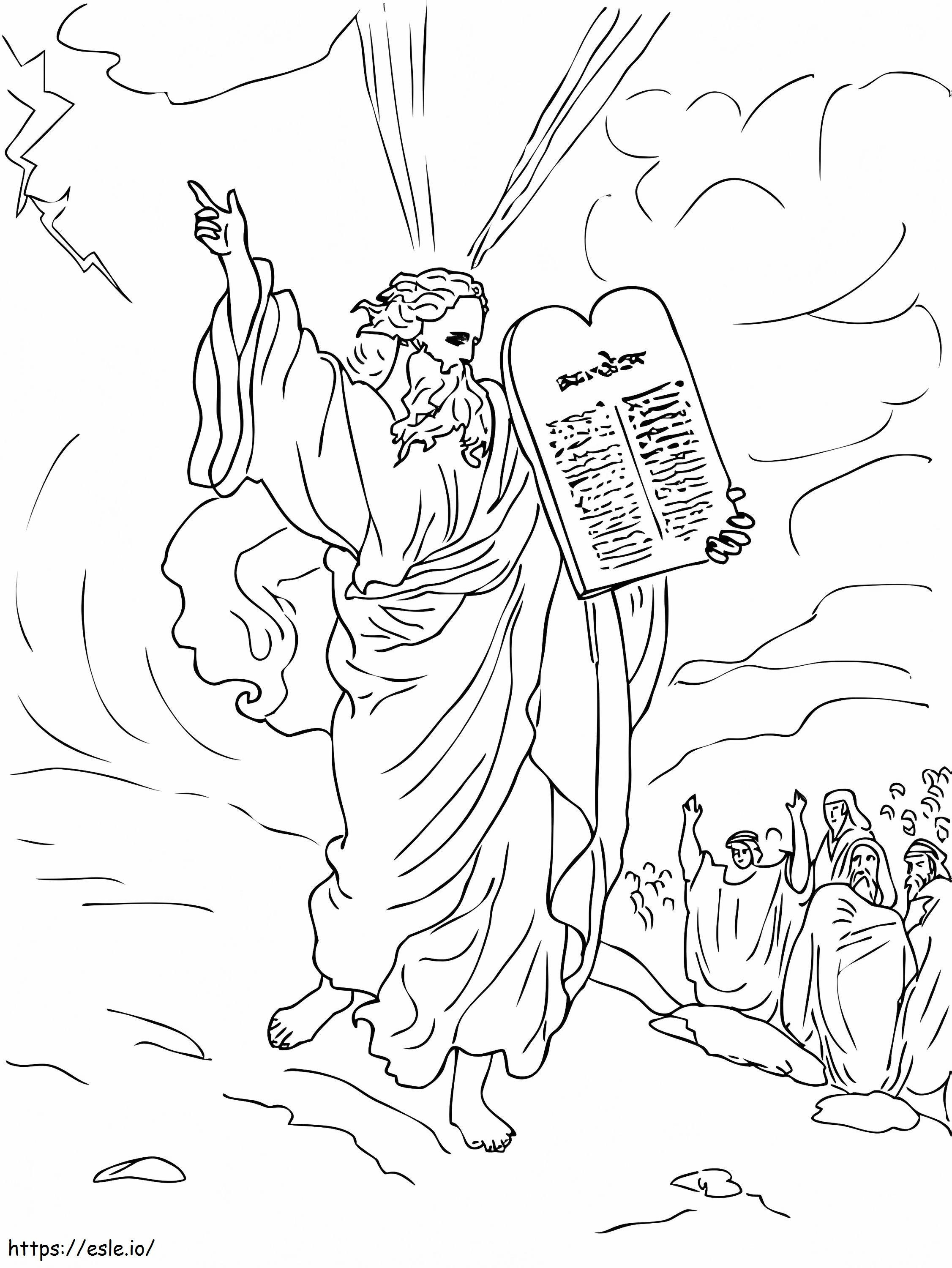 モーセの聖書のぬりえページ モーセのぬりえページ ぬりえ - 塗り絵