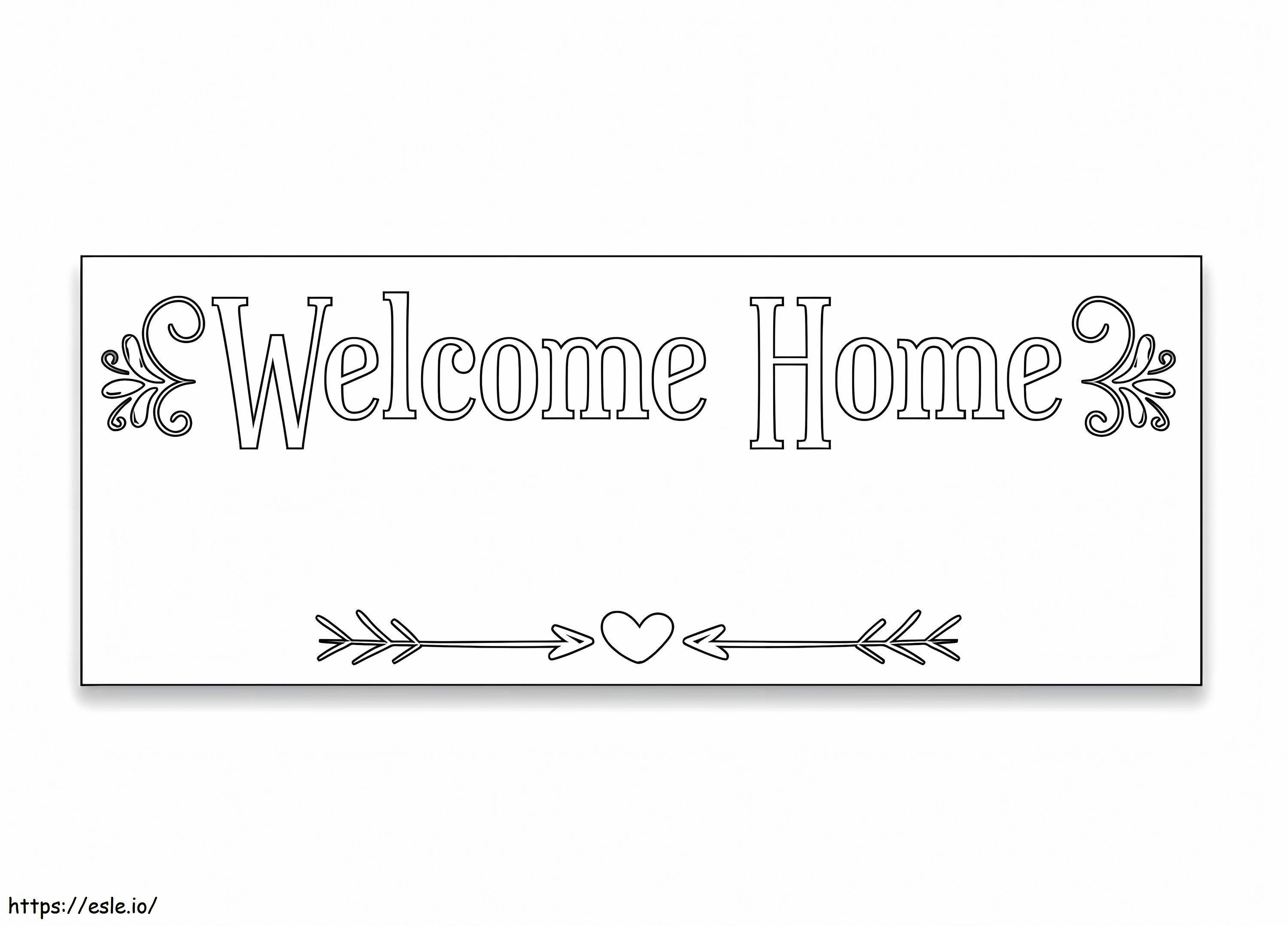 Willkommen zu Hause 7 ausmalbilder