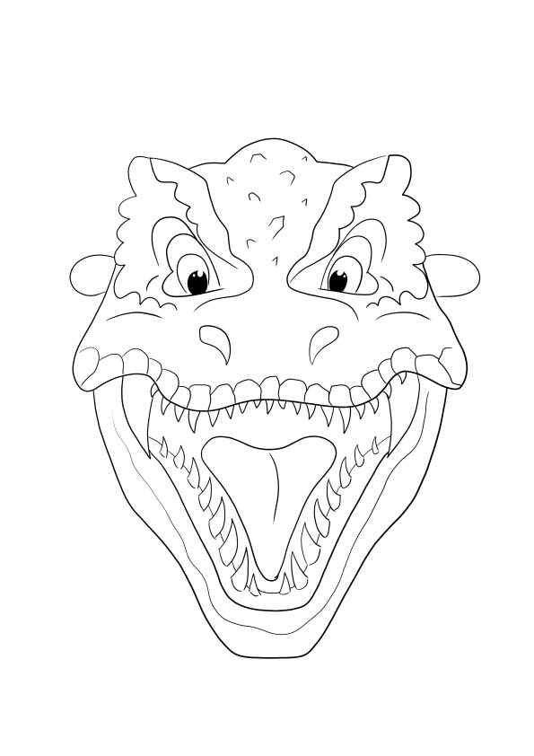 T-rex fej a képek ingyenes nyomtatásához és letöltéséhez
