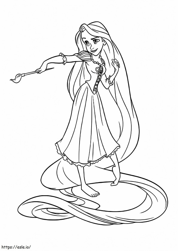 Rapunzel Painting coloring page
