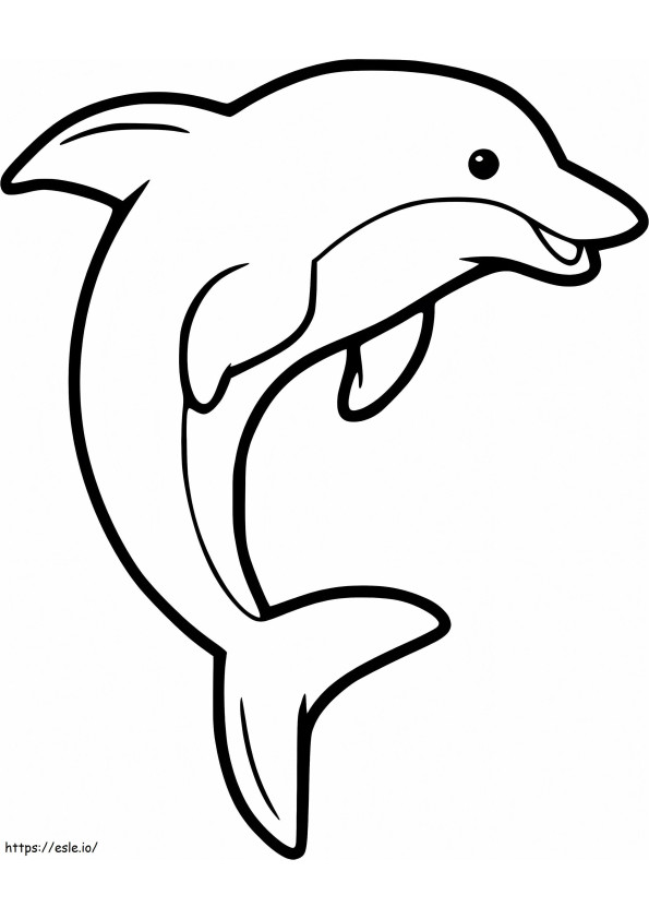 Delfin imprimabil gratuit de colorat