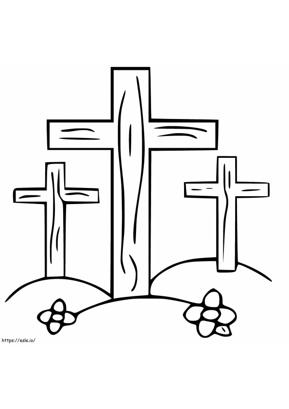 Cruces de Pascua para colorear