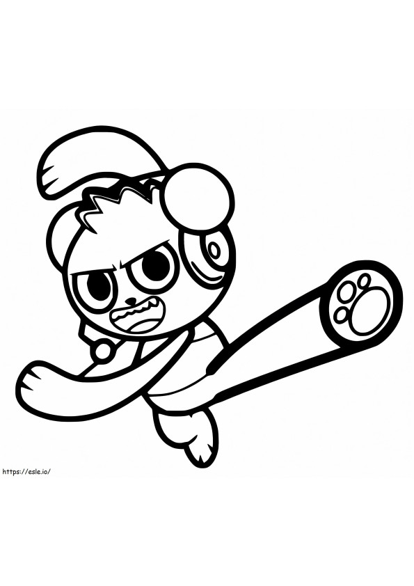 Combo Panda Fight coloring page