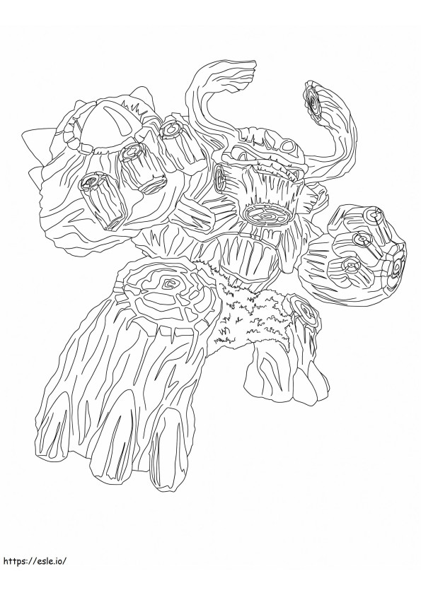 Coloriage Arbre Rex dans Skylander Giants à imprimer dessin