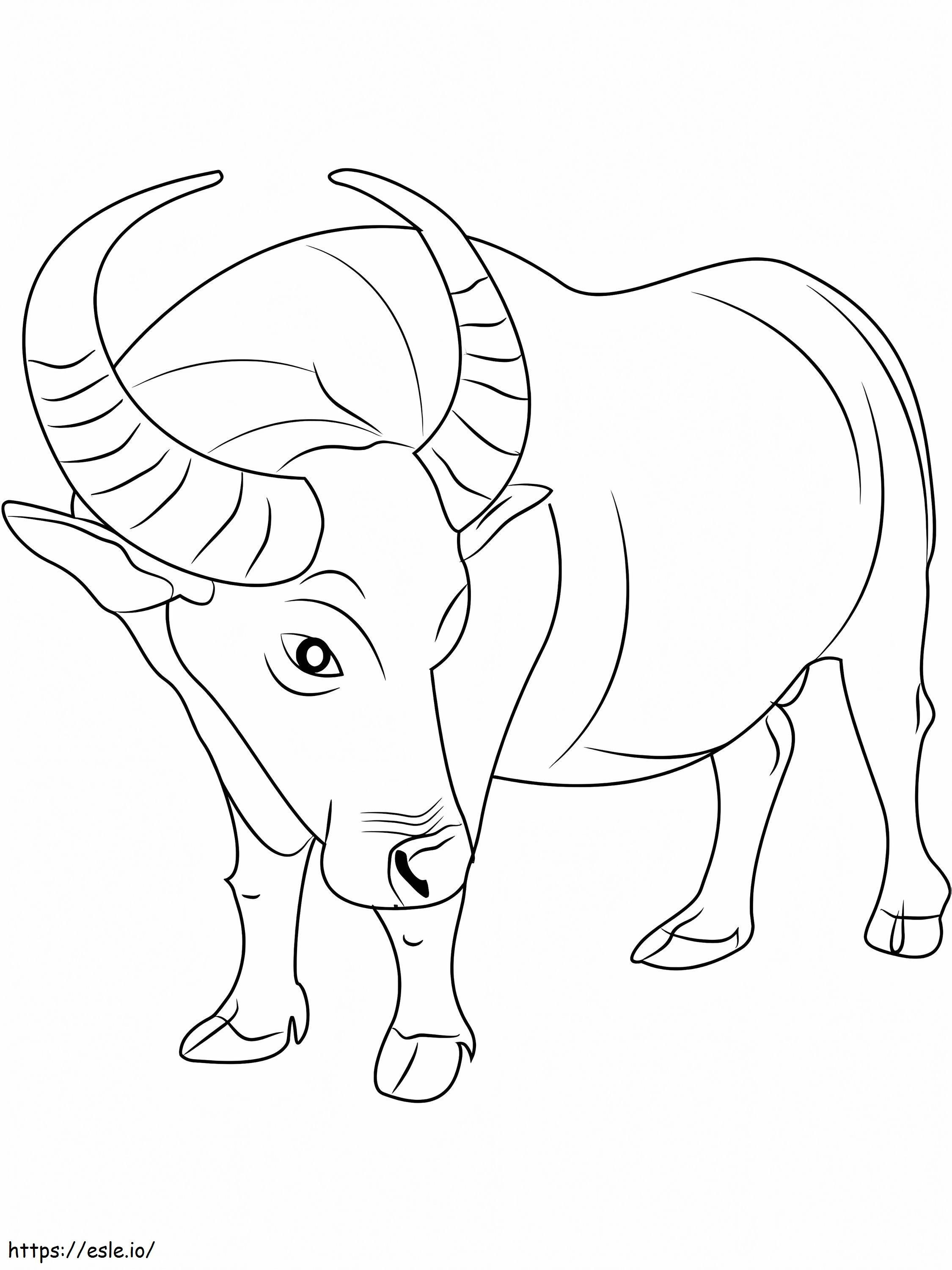 Búfalo normal para colorear