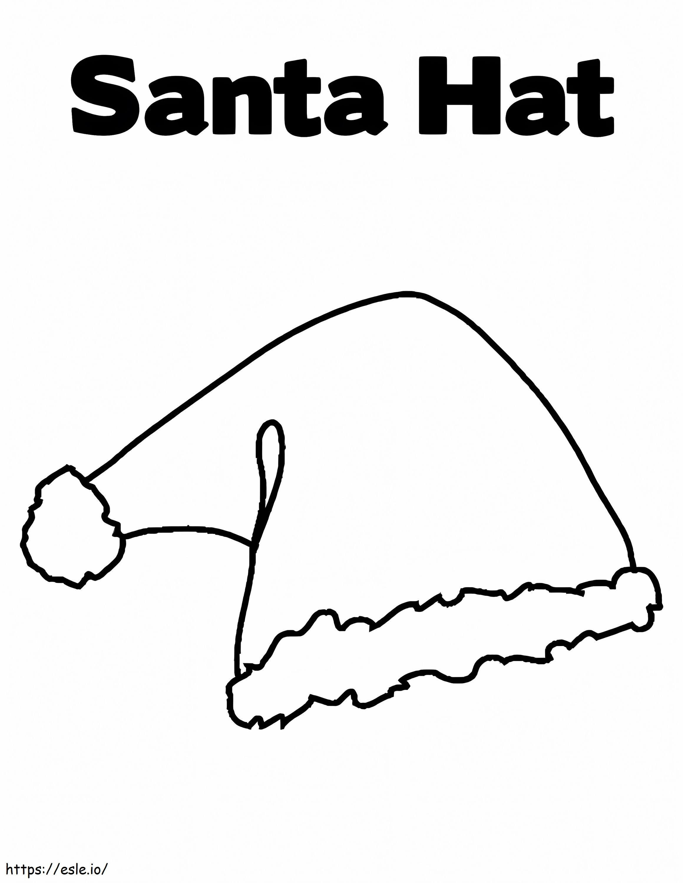 Coloriage Chapeau de Père Noël 5 à imprimer dessin