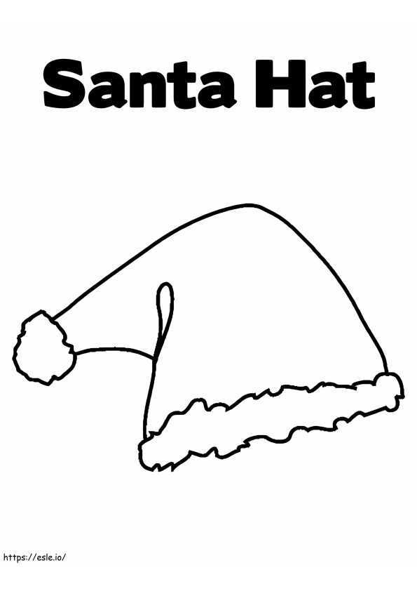 Santa Hat 5 coloring page