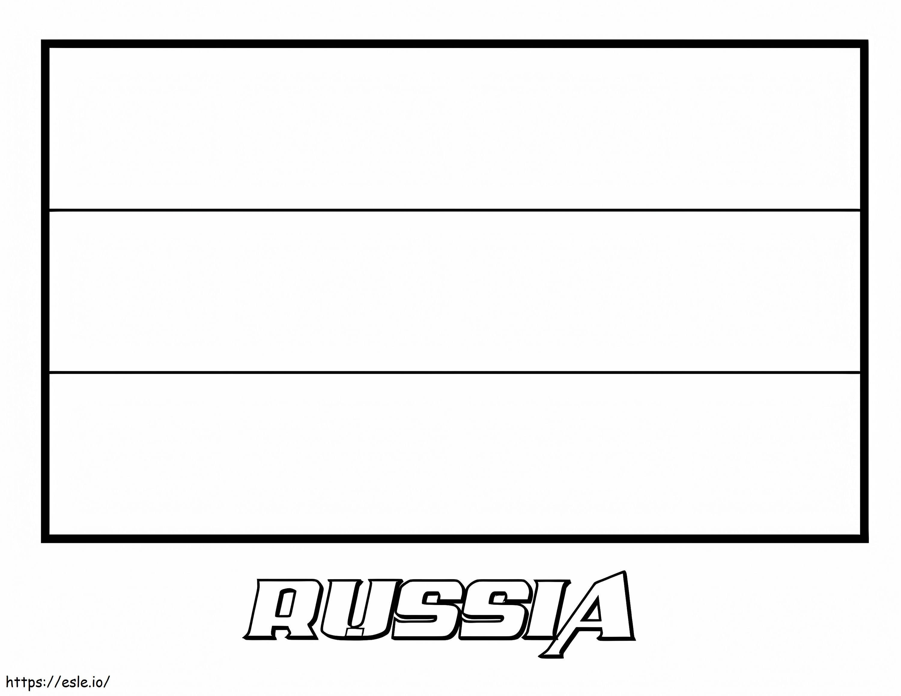 Venäjän lippu 1 värityskuva