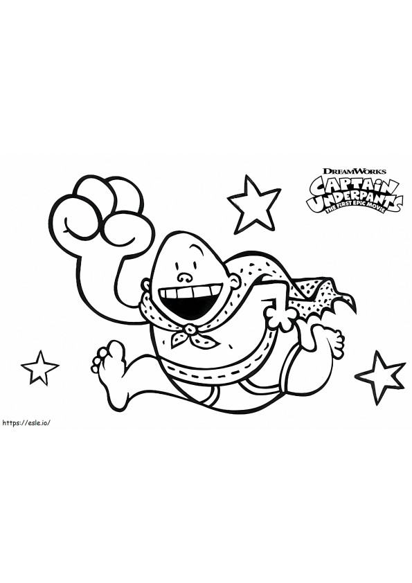 Captain Underpants With Stars coloring page