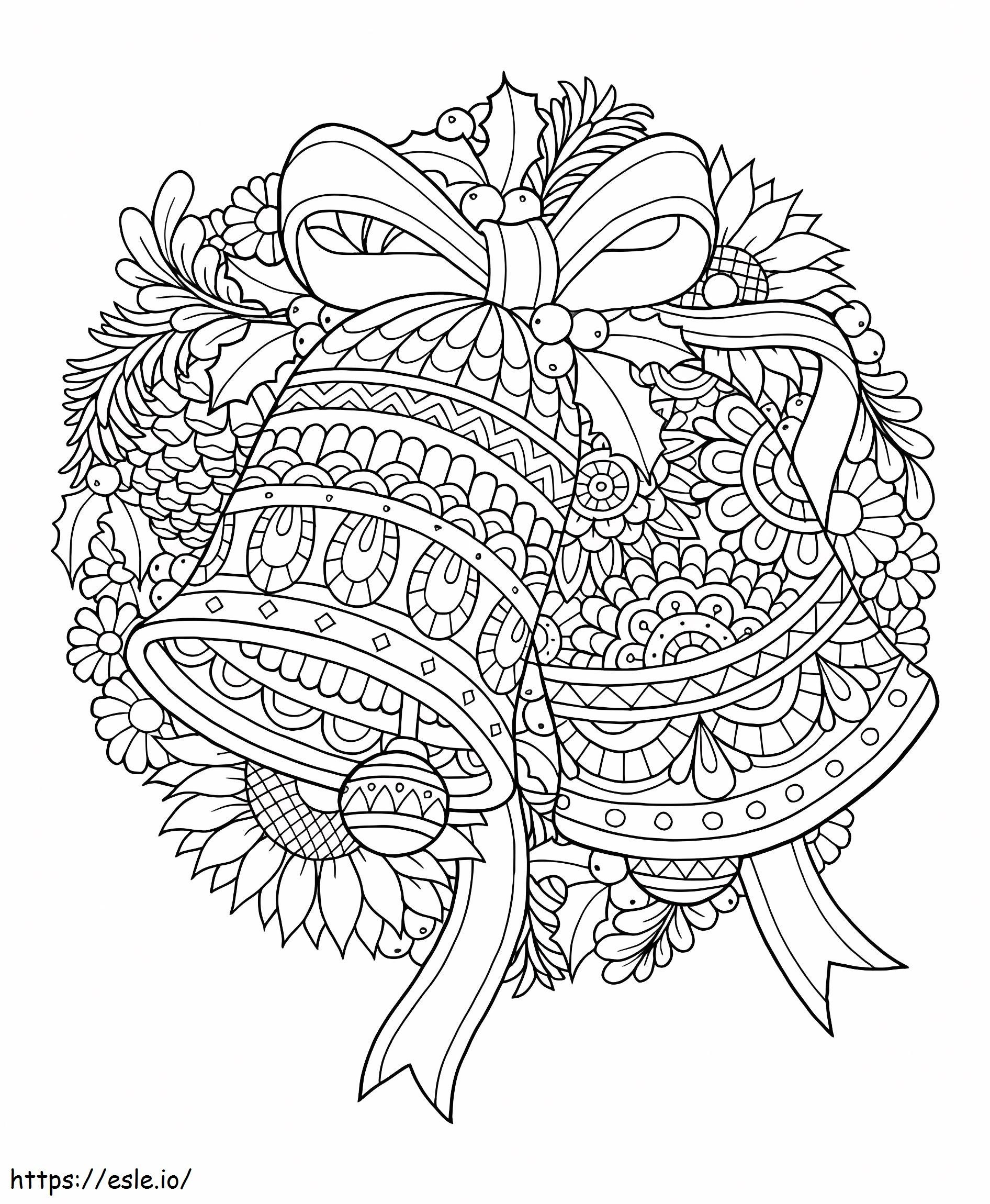 Coloriage Cloche Mandala à imprimer dessin