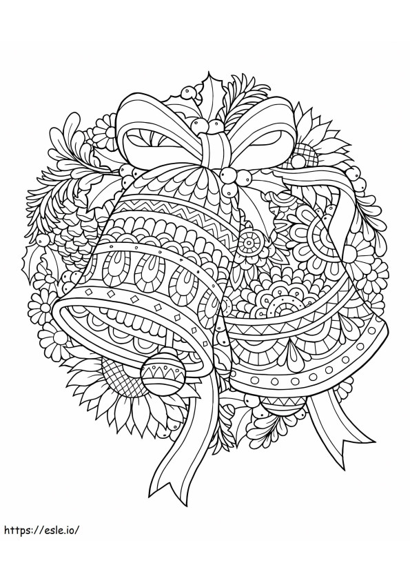 Coloriage Cloche Mandala à imprimer dessin