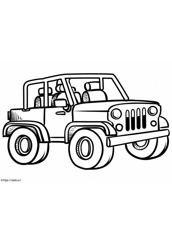 Bezpłatny Jeep do wydrukowania kolorowanka