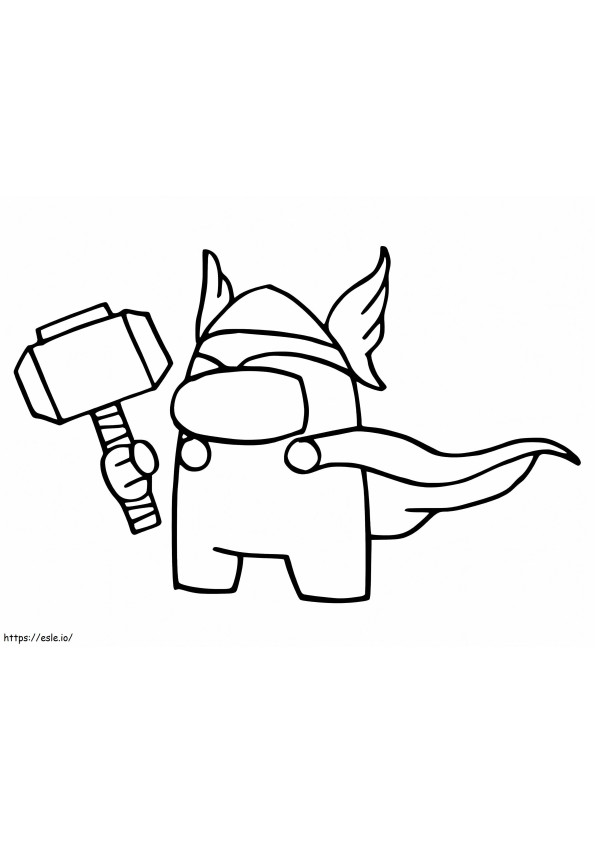 Thor Among Us coloring page